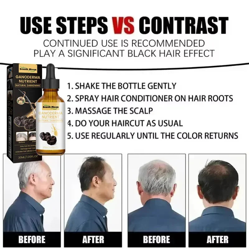 White hair killer, remove gray hair and restore natural hair color in 7 days