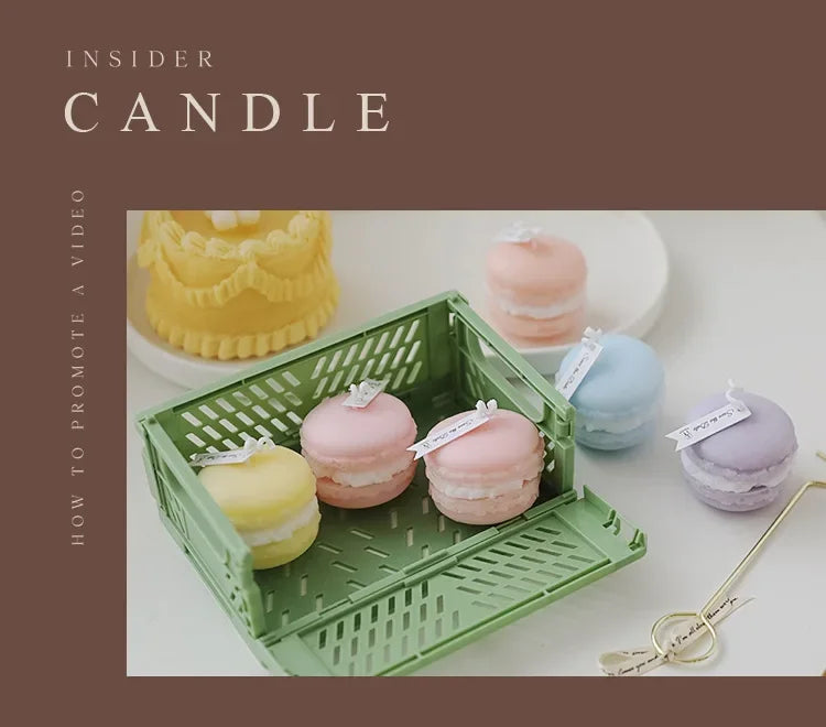 1Pc Lovely Mini Macaron Scented Candle Girls Bedroom Living Room Air Fragrancing Scented Home Decoration Wedding Souvenir Gift