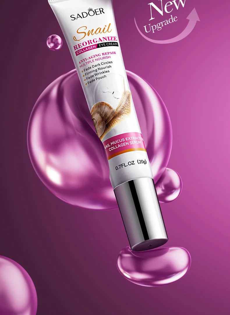 SAODER Snail Collagen Eye Cream Anti Dark Circles Remove Eyes Bags Moisturizing Firming Beauty Eyes Skin Care Products