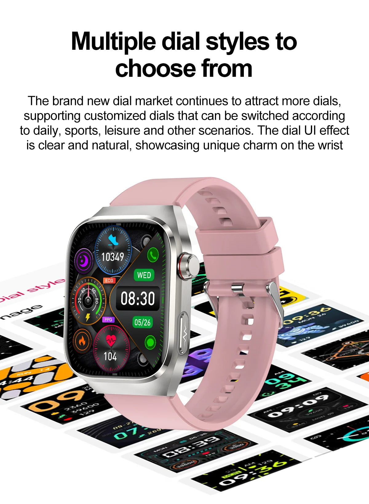 New Micro Physical Examination Five Organ Health Smartwatch Blood Pressure Uric Acid Body Fat Watches Bluetooth Call Smart Watch
