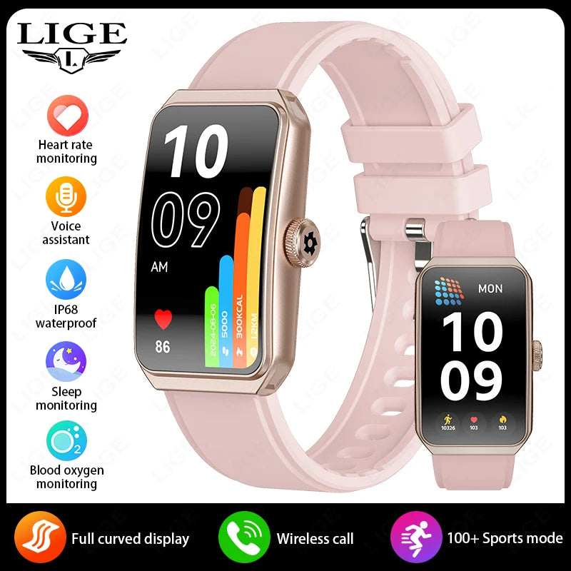 LIGE Smart Watch Health Heart Rate Monitoring Message Smart Reminder Mulit Sport Mode IP68 Waterproof Smartwatch For Android IOS