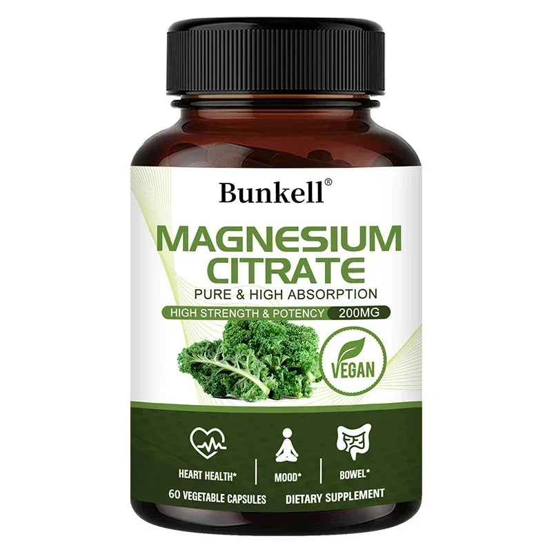 Magnesium Citrate - Supplement for Relaxation, Bone, Bowel, Sleep, Heart Health, Muscle & Metabolism