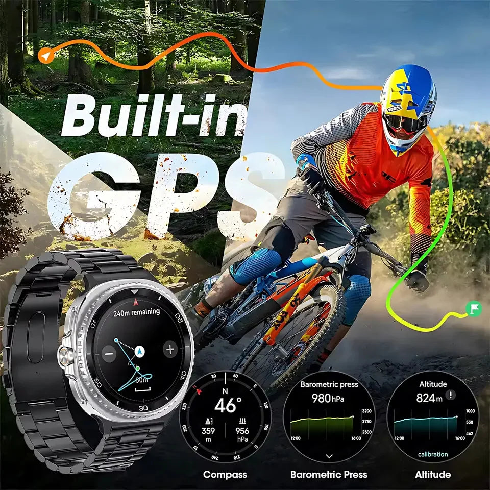 NEW Health monitoring Smart Watch 46mm1.43inch AMOLED Screen IP68 Waterproof Heart Rate Monitor blood pressure Sport SmartWatch