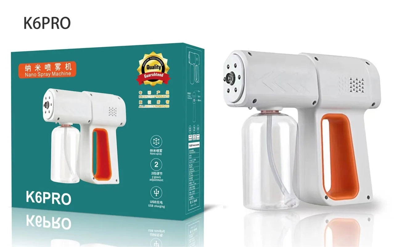 380ml Professional Handheld Electric Nano Sprayer Machine Wireless Alcohol Sanitizer Disinfectant Fogger Touchless Sanitization