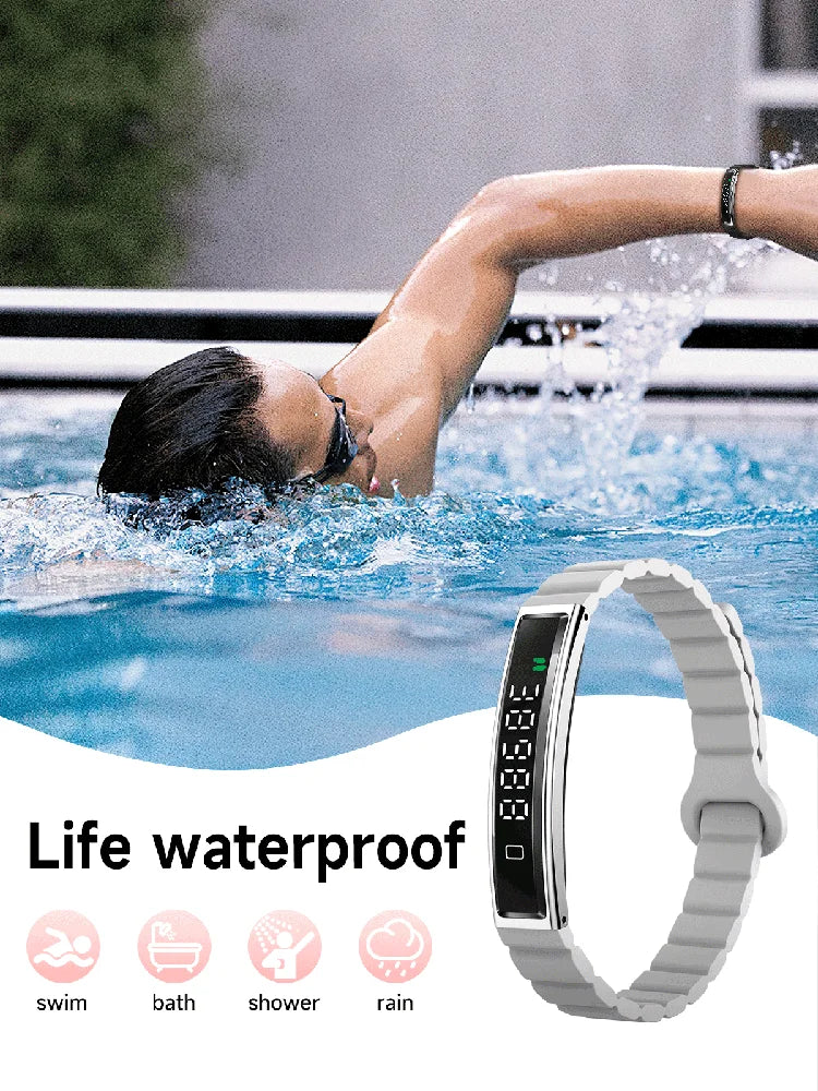 Smart Bracelet Health Sleep Pressure Monitoring Light Touch Women Men Sports Fitness Waterproof Heart Rate Tracker Wristwatch