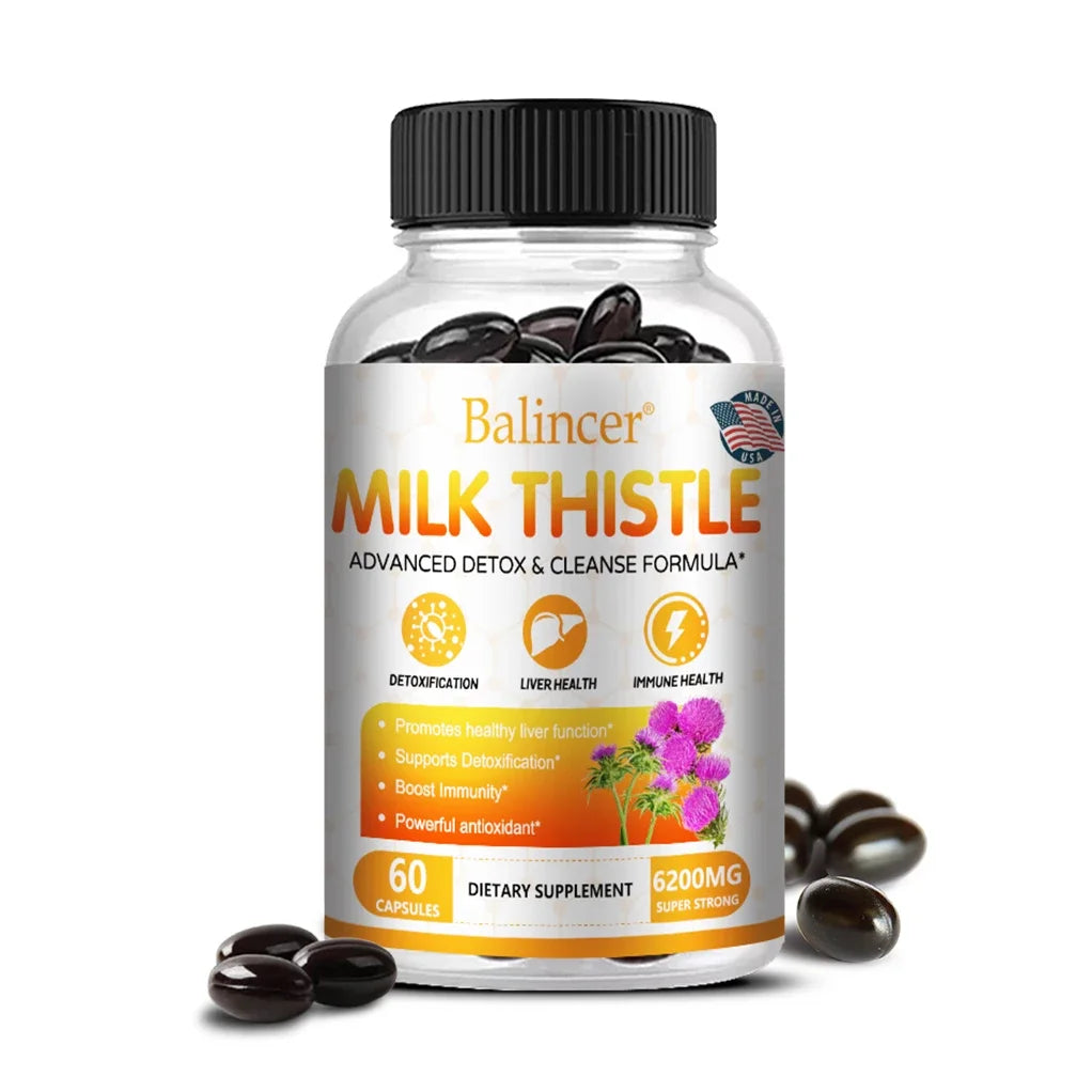 Balincer Liver Detox Cleanse - with Milk Thistle - Improves Liver Function, Supports Fat Metabolism, Antioxidant - 120 Capsules