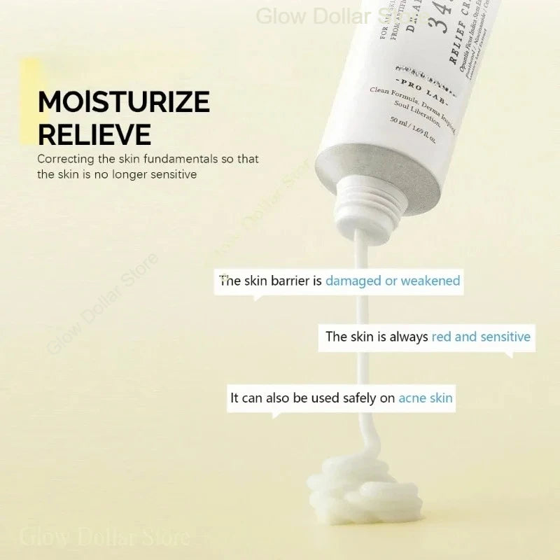 Korean 345 Relief Cream and 147 Barrier Cream Daily Skin Barrier Care Niacinamide Moisturize Cream Deep Hydrating Face Care 50ml