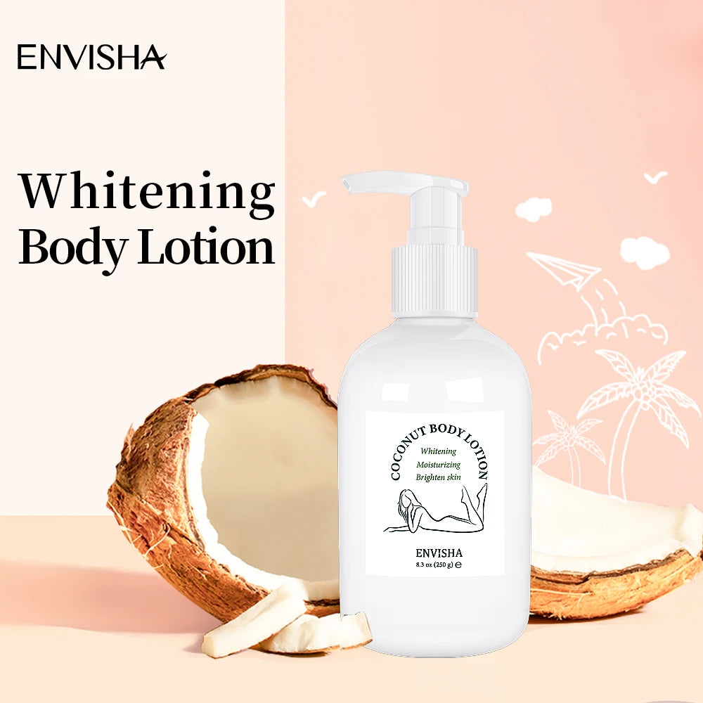 Skin Care Coconut Oil Face Body Lotion Cream Whitening Moisturizing Brightening Collagen Hyaluronic Acid Retinol Remove Melanin