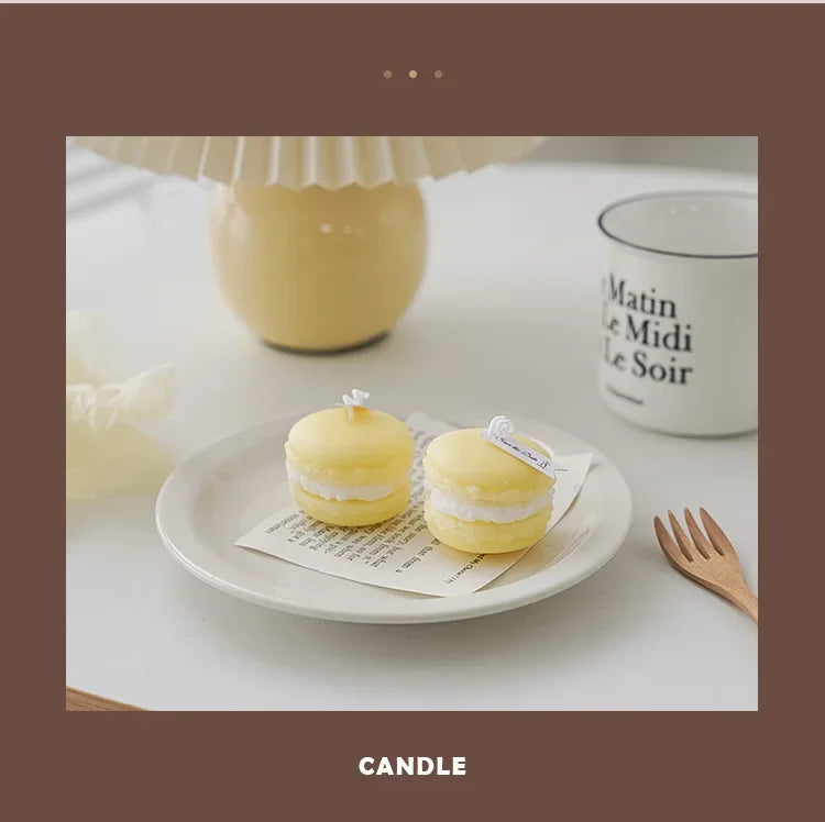 1Pc Lovely Mini Macaron Scented Candle Girls Bedroom Living Room Air Fragrancing Scented Home Decoration Wedding Souvenir Gift