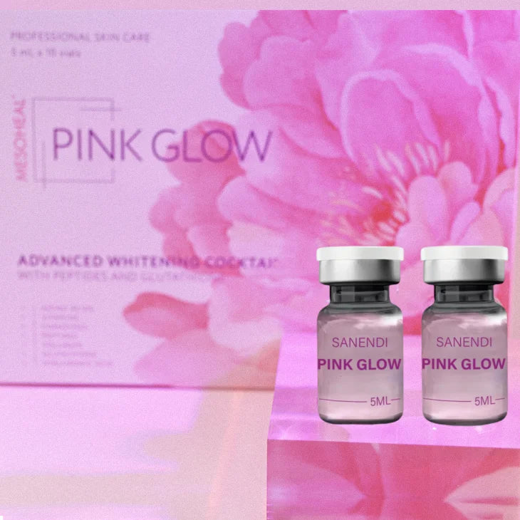 Sanendi New 2025 Pink Glow Home Care PDRN Pink Peptide Dr.Pen Serum for Facial Skin Boosting Brightening Fine Line 10vials*5ml