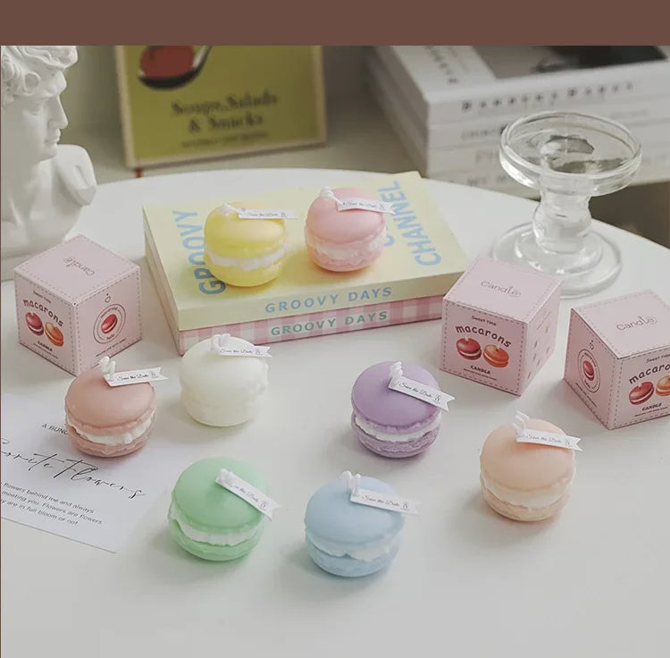 1Pc Lovely Mini Macaron Scented Candle Girls Bedroom Living Room Air Fragrancing Scented Home Decoration Wedding Souvenir Gift