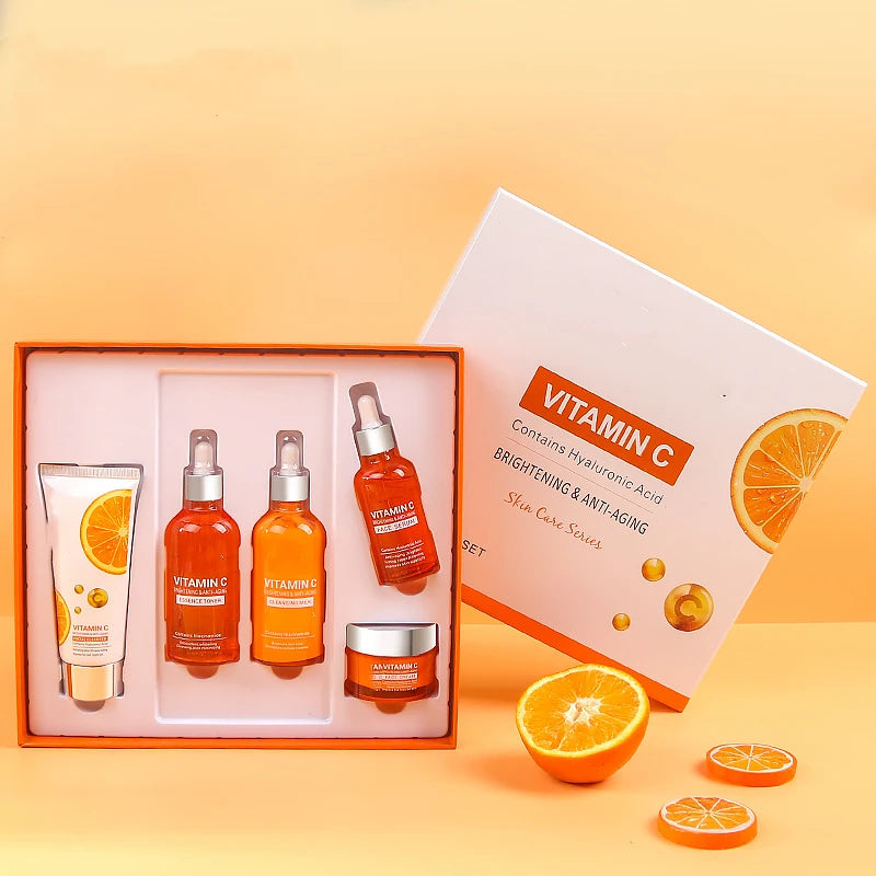 DR.RASHEL Organic VC Facial Skin Care Set Whitens Spots Refreshing Easy To Absorb Antioxidant Deep Moisturizing