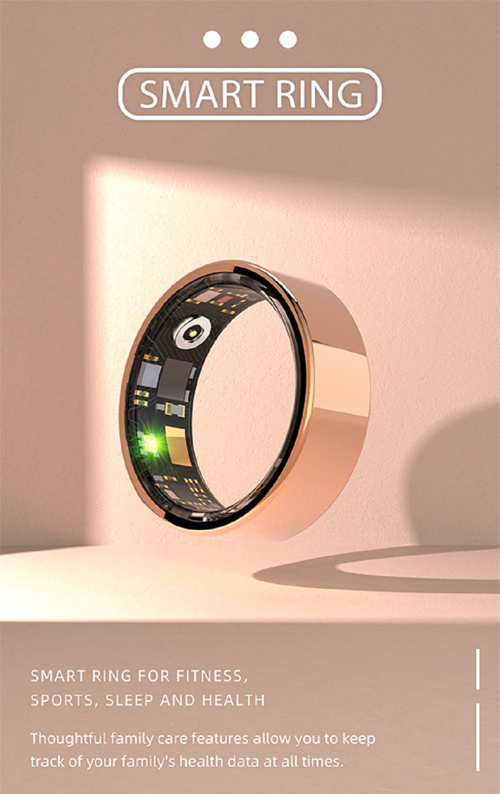 New Health Smart Ring Couple Sports Fitness 24H Heart Rate Sleep Monitoring IP68 Waterproof Men Women Care For Family