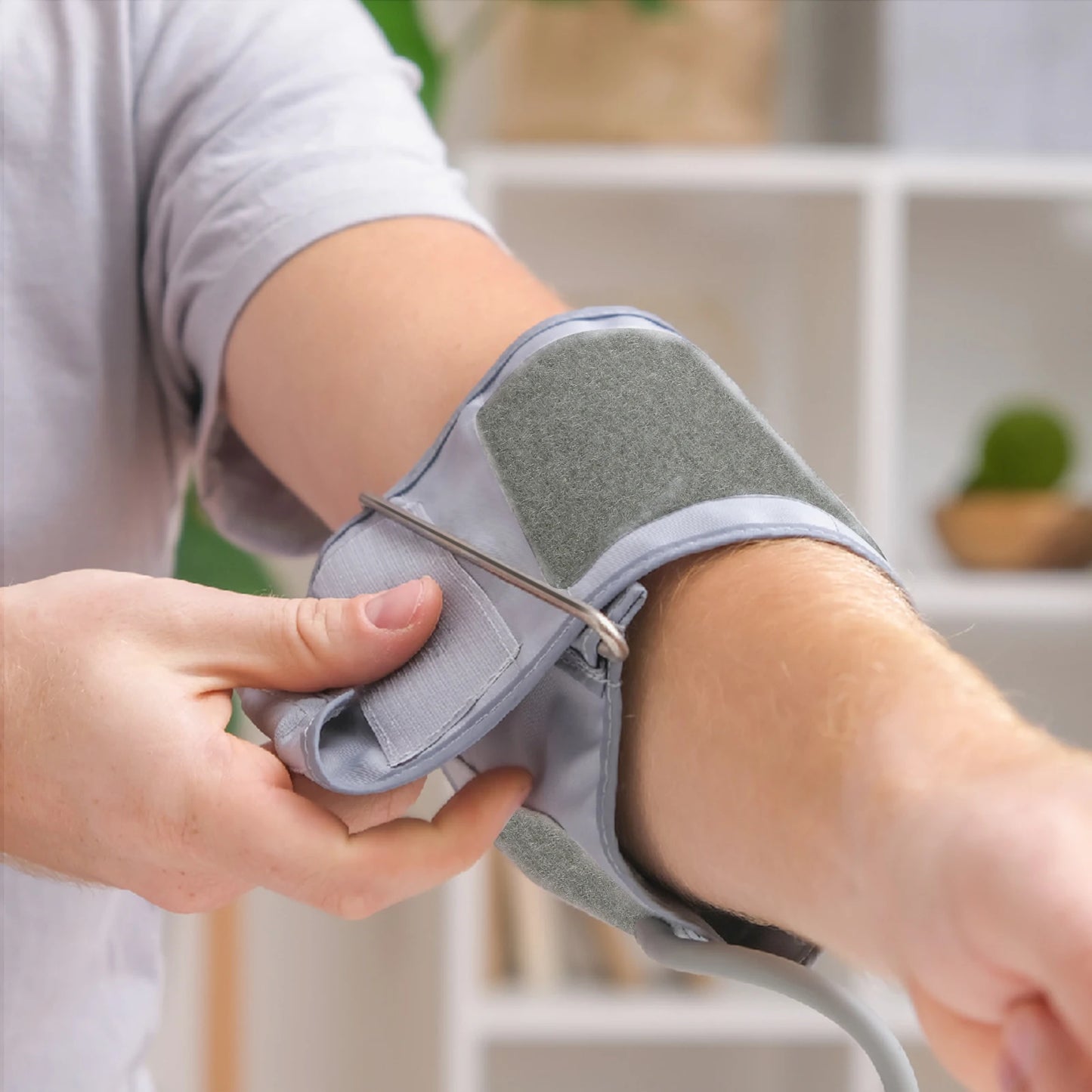 Monitor 22 32cm Arm Band Cotton Sphygmomanometer Strap Home Use Adjustable Foldable Health Monitoring