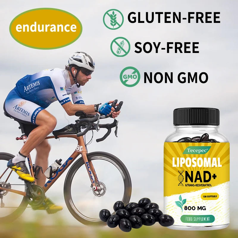 Liposomal NAD+ Supplement 800mg - Balance Energy Levels and Metabolic Health - NAD Supplement for Anti Aging