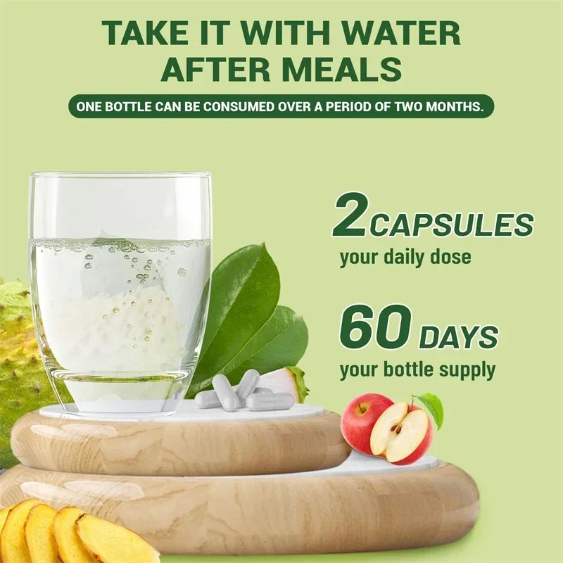24-In-1 Soursop Capsules - Support Joint and Bone Health, Promote Digestion, Enhance Immunity, and Maintain Overall Health