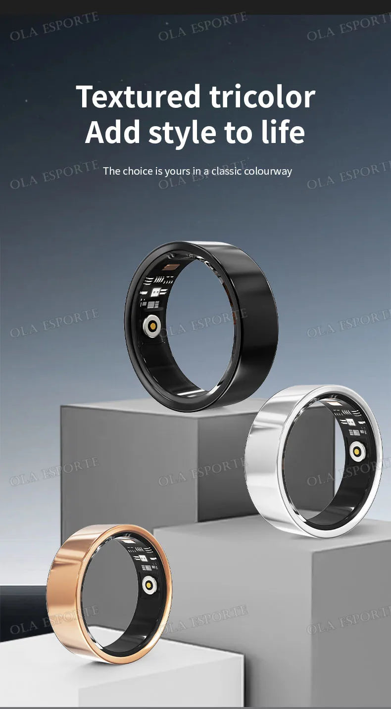 New Smart Ring Men Women Health Monitoring Heart Rate Blood Oxygen Sleep 5ATM Waterproof Multi Sports Fitness Tracker Rings 2025