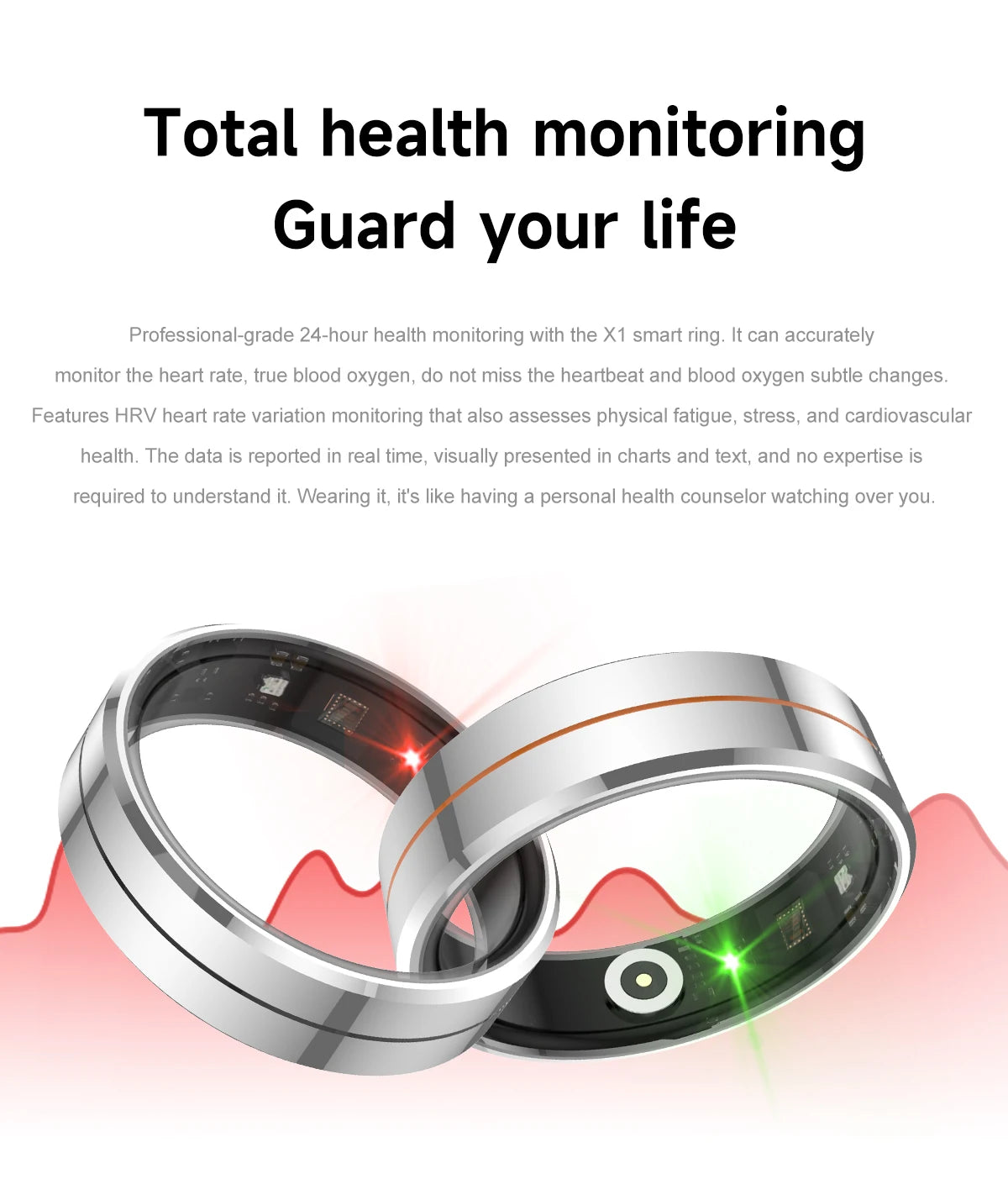 2025 Smart Ring Waterproof 5ATM Heart Rate Blood Oxygen Health Monitoring Sleep Monitor Remote Tracking Man Women Smartring
