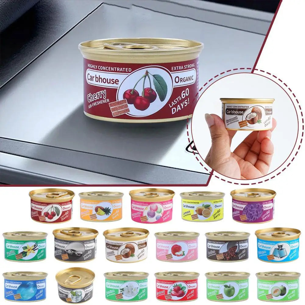 Car Aromatherapy Wooden Block Canned Automobile Air Freshener Long-Lasting Fragrance For Auto Home Closet Car Fragrance Paste