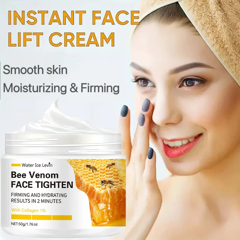 Bee Vemon Instant Facial Lifting Cream - Firms and Firms Skin, Smoothes Fine Lines and Wrinkles | All Skin Types