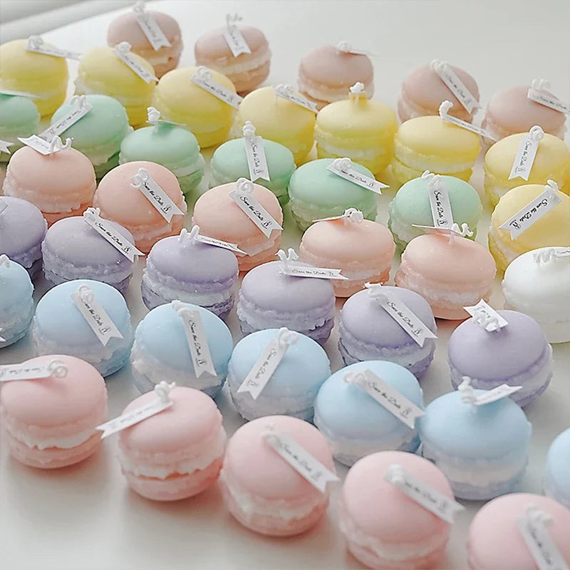 Scented Candles Macaron Shaped Aromatherapy Handmade Soy Candle Long Lasting Scent for Home Decor Air Freshener Birthday Gifts