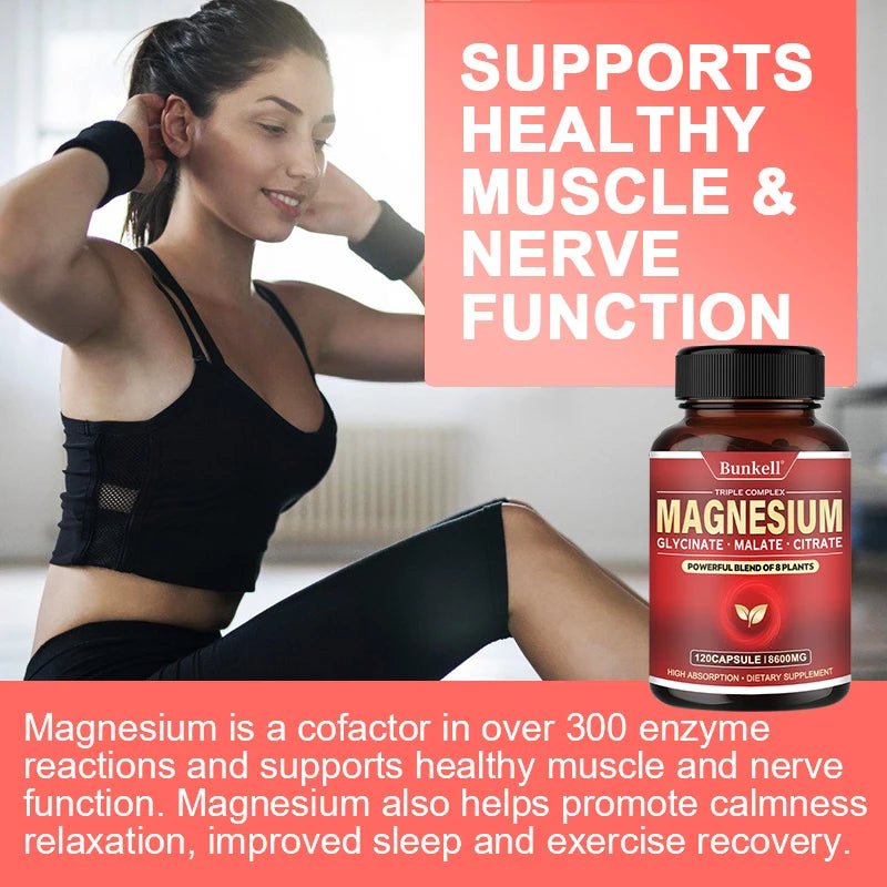 Magnesium Complex - Bone, Muscle and Heart Health Supplement, Helps Sleep, Muscle Relaxation, Promotes Energy and Sleep