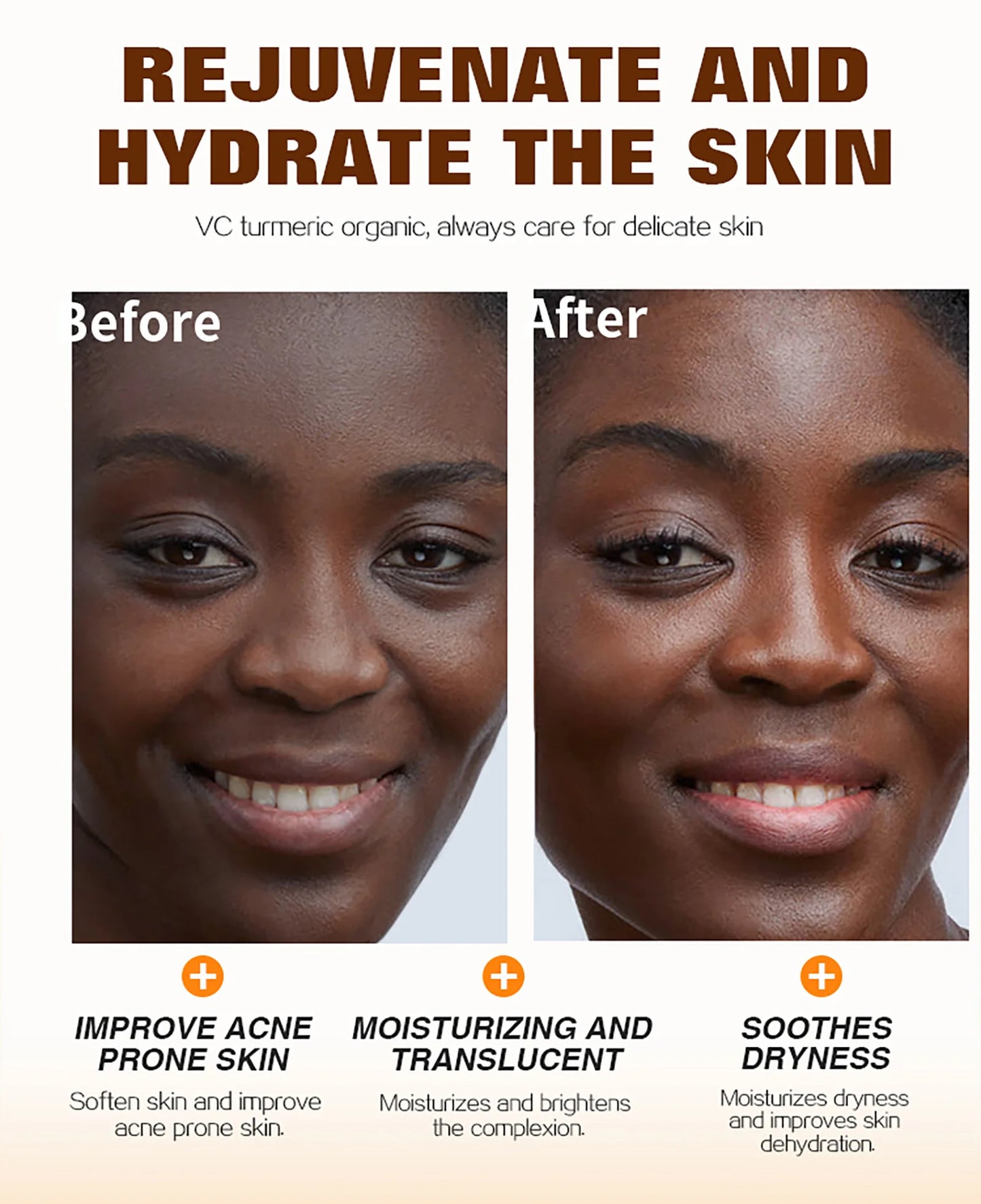 AILKE Natural Turmeric Skin Care Range, Lightening, Cleaning Skin, Moisturizes, Remove Acne and Pimples, Refining Pores