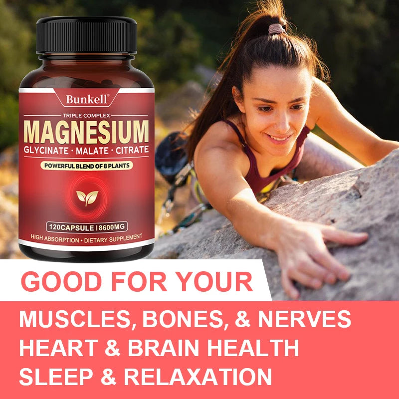 Magnesium Complex - Bone, Muscle and Heart Health Supplement, Helps Sleep, Muscle Relaxation, Promotes Energy and Sleep