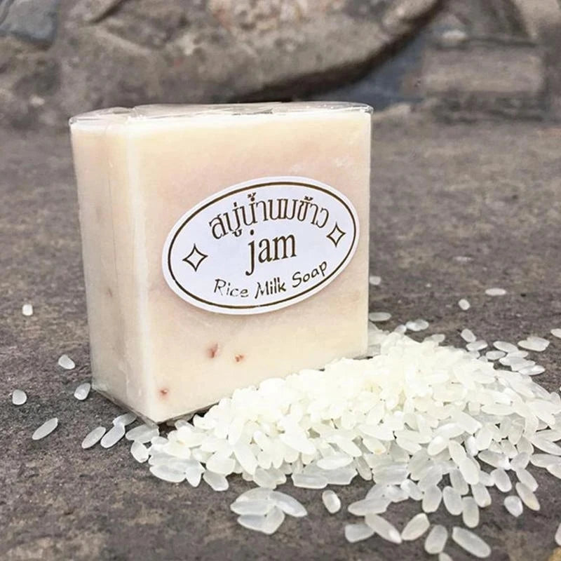 10pcs Thailand Rice Milk Soap 65g Original Thailand Handmade Soap Rice Milk Soap Goat Milk Soap Rice Soap for Face