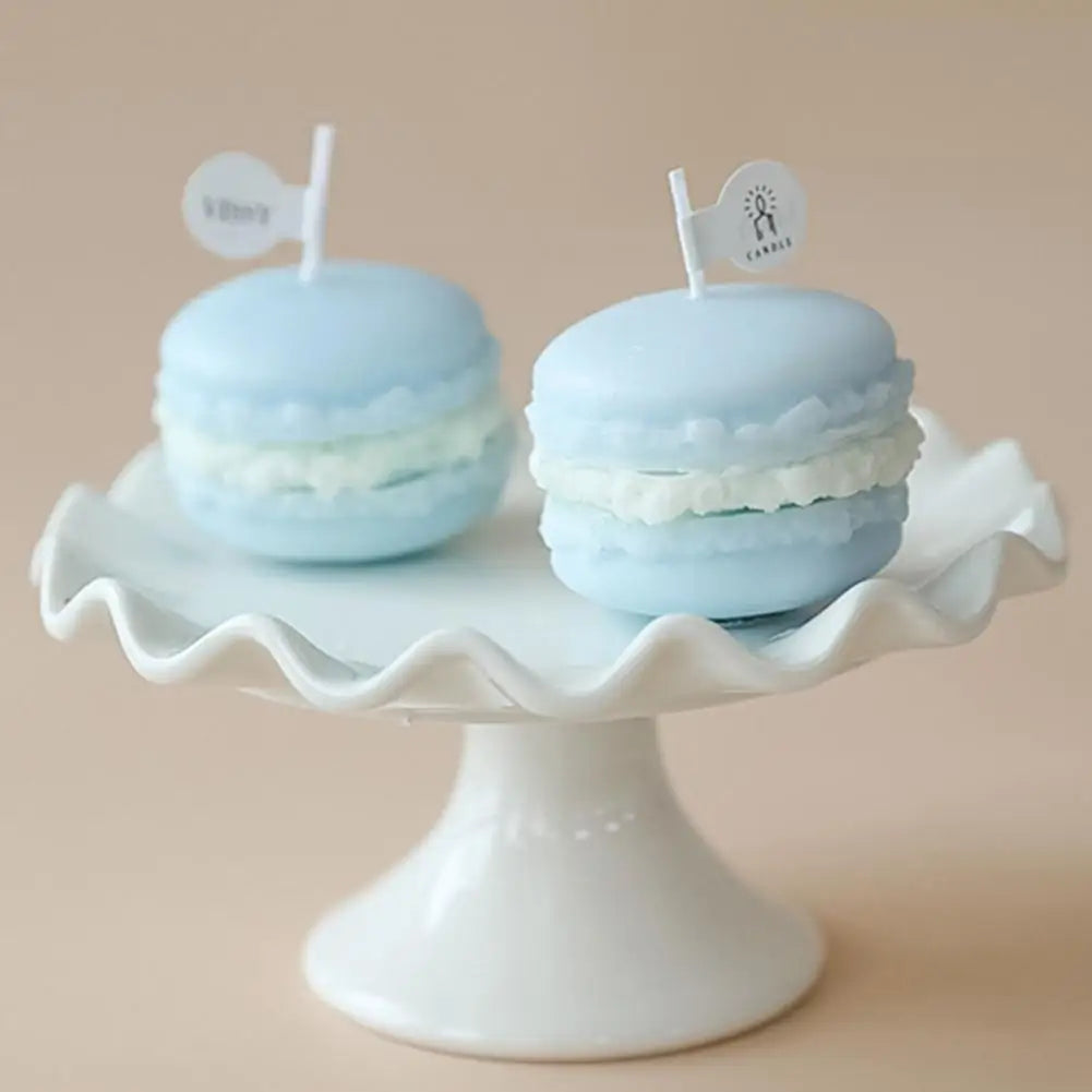 Decorative Scented Candle Nice-looking Bright Color Macaron Shape Aromatherapy Candles Shooting Props