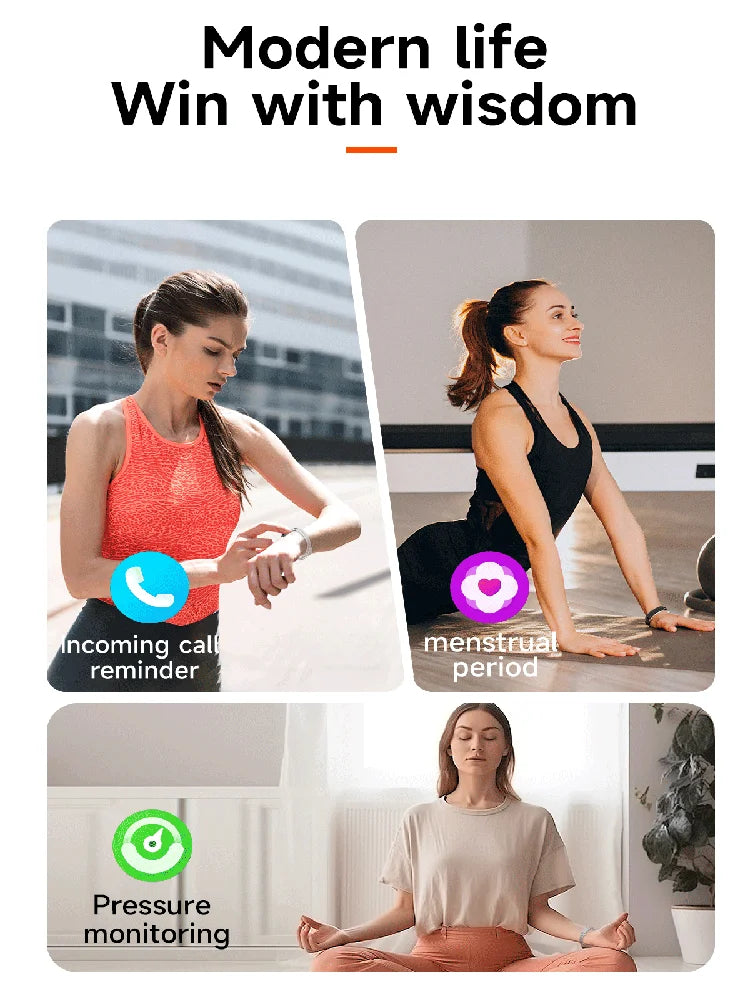 Smart Bracelet Health Sleep Pressure Monitoring Light Touch Women Men Sports Fitness Waterproof Heart Rate Tracker Wristwatch