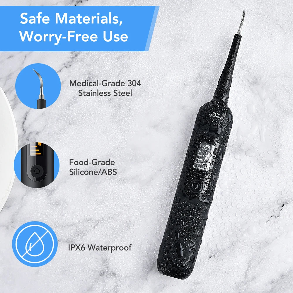 Portable Electric Sonic Dental Scaler Tooth Cleaner Calculus Stains Tartar Remover Dentist Teeth Whitening Oral Care Kit Tools