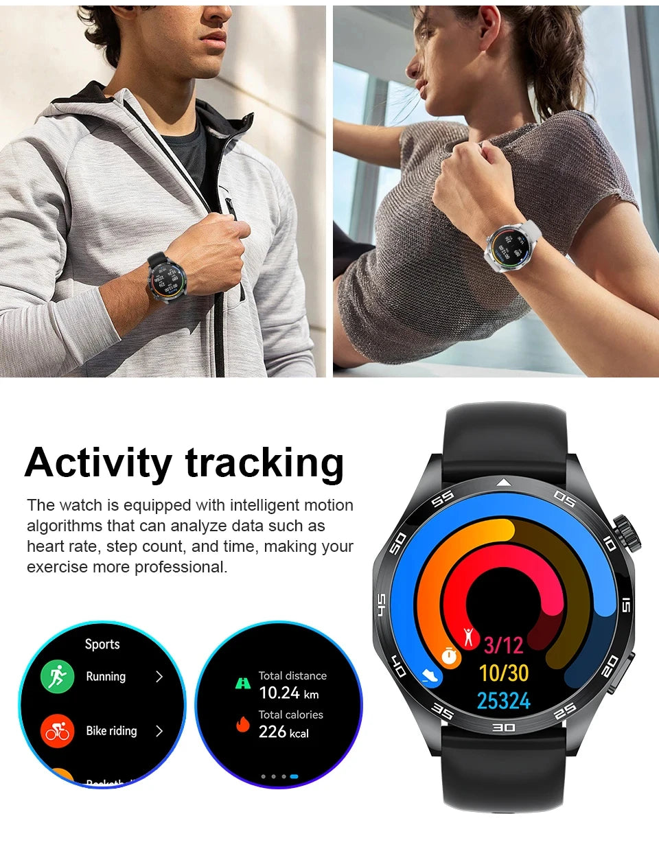 LIGE ECG AI Healthy Diagnose Smart Watch Men Blood Oxygen Blood Pressure Sleep Monitoring Bluetooth Call Health Smartwatch Women