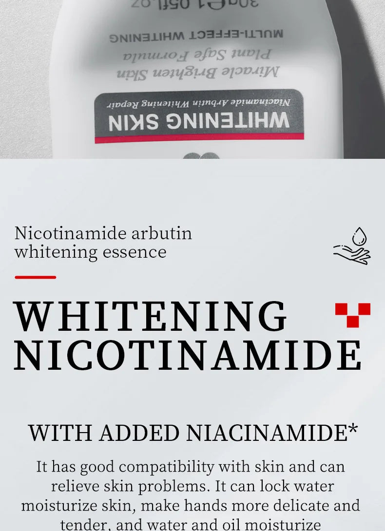 1/2pcs SADOER Niacinamide Arbutin Hand Cream Moisturizing Non Greasy Nourishing Anti Dry Crack Hydrating Hands Skin Care