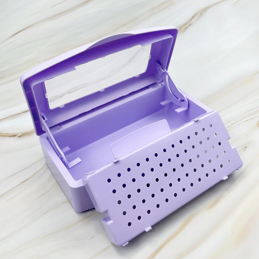 Dental Instrument Sterilizer Tray Disinfection Box Burs Tweezers Sterilizing Box Nail Manicure Implement Sanitize Clean Tools