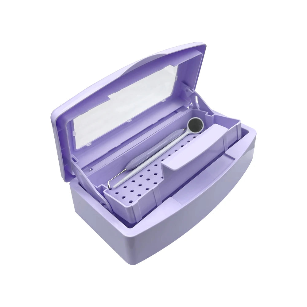 Dental Instrument Sterilizer Tray Disinfection Box Burs Tweezers Sterilizing Box Nail Manicure Implement Sanitize Clean Tools
