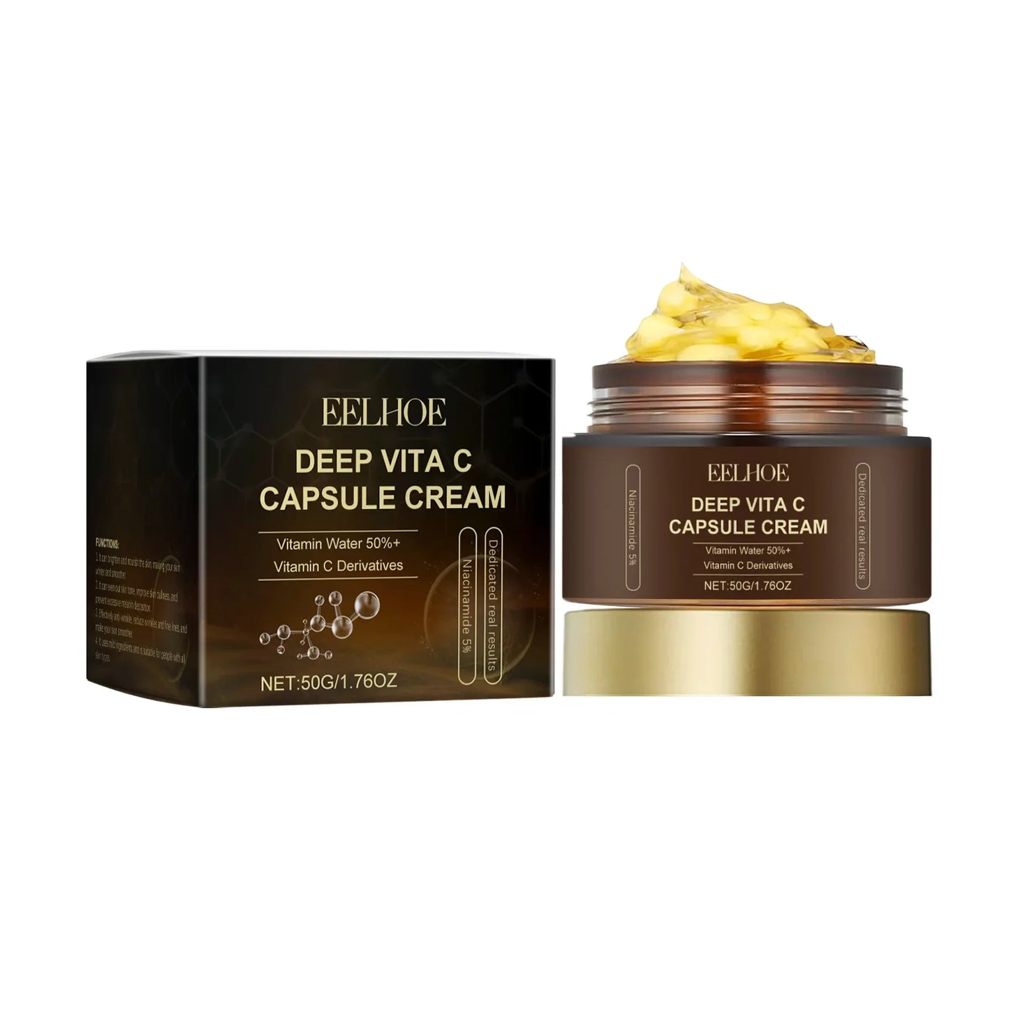 Nicotinamide Cream Capsules Brightening Hydrating Fade Dark Spot Lightening Melasma Even Skin Tone Shrink Pore Vitamin C Cream