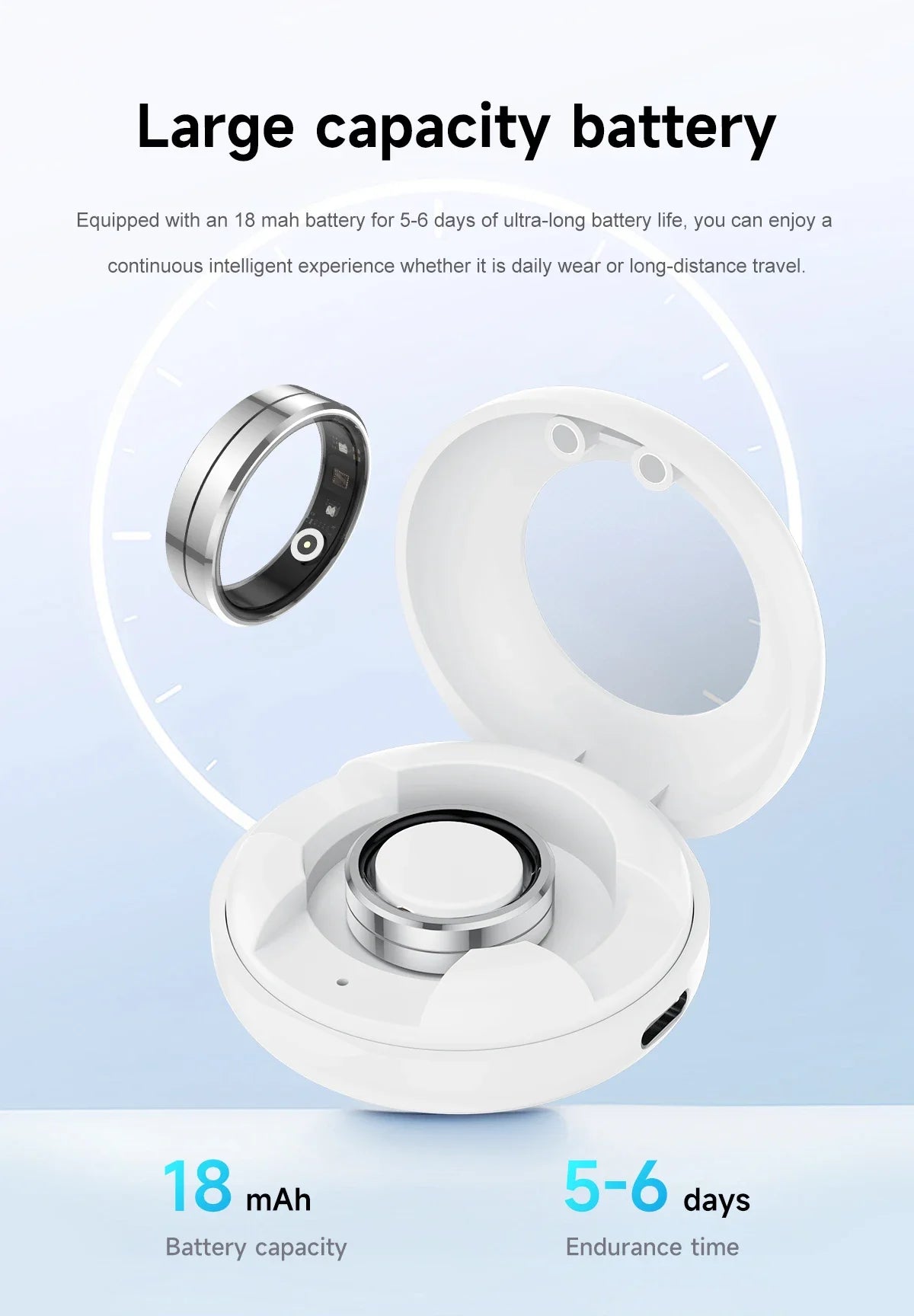 2025 Smart Ring Waterproof 5ATM Heart Rate Blood Oxygen Health Monitoring Sleep Monitor Remote Tracking Man Women Smartring