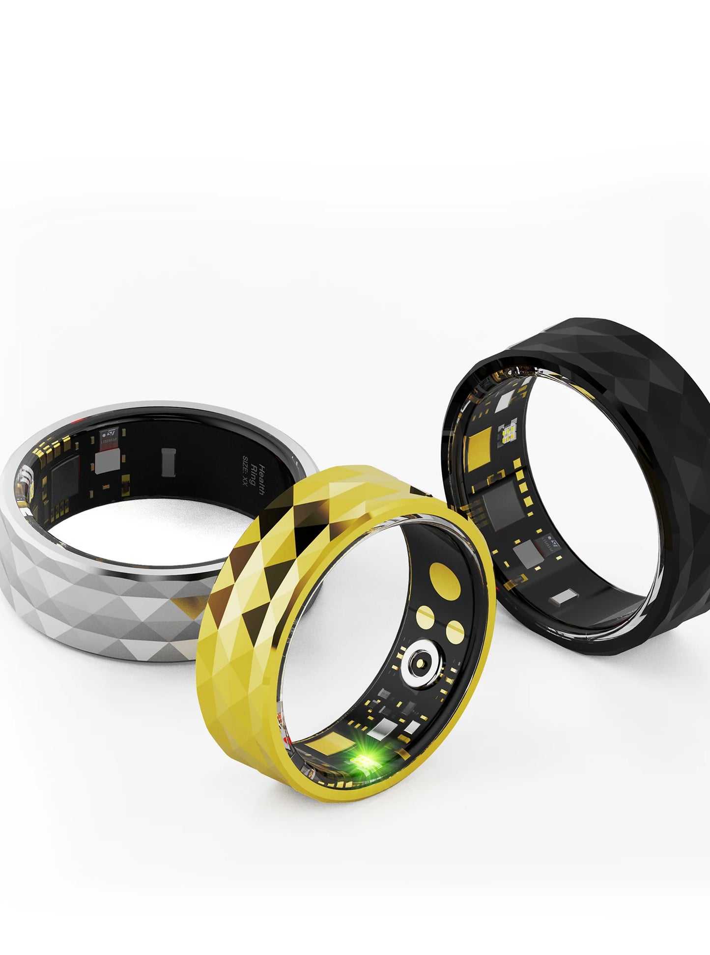 Smart Ring R12M Health Sleep Heart Rate Monitoring IP68 5ATM Waterproof Step Distance Calorie Counting Multi Sport Modes For Man