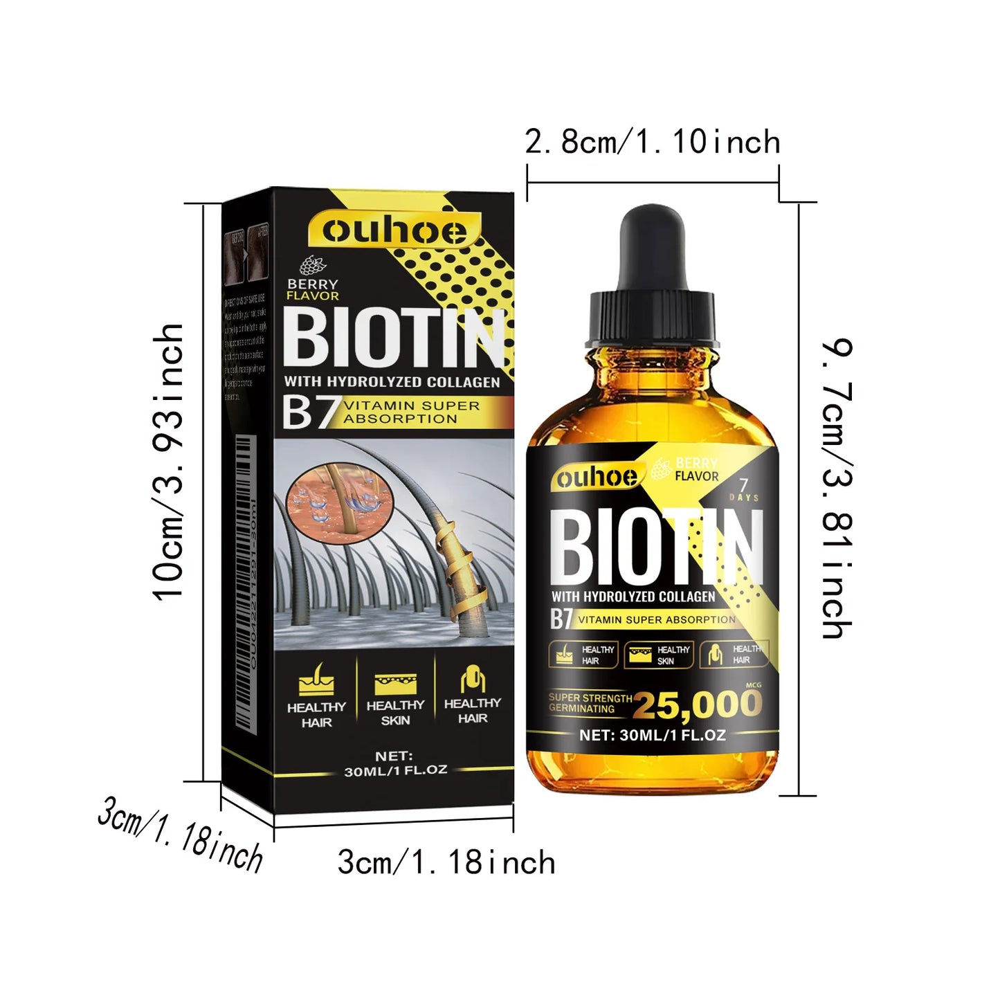 Collagen B7 Vitamin Hair Growth Essential Oil Prevent Hair Loss And Nourish With Essential Oil Scalp Treatment Set For Men Women