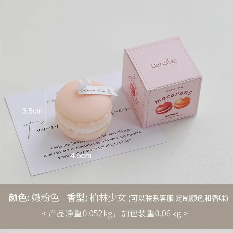 1Pc Lovely Mini Macaron Scented Candle Girls Bedroom Living Room Air Fragrancing Scented Home Decoration Wedding Souvenir Gift