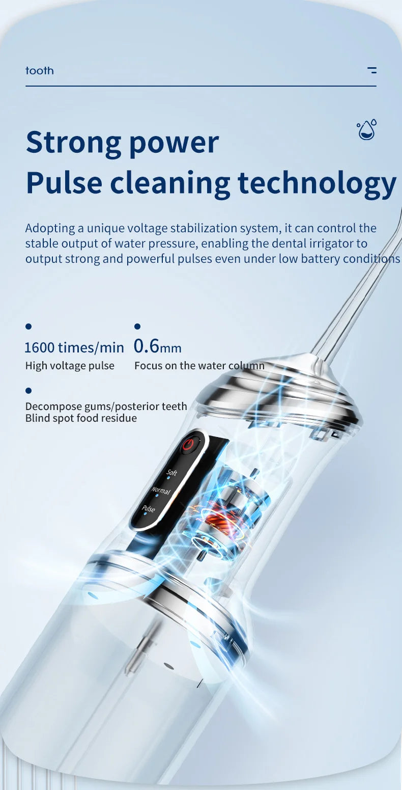 Tooth Water Flosser, Oral Rinser,Portable Wireless Oral Rinser,USB Charging,Suitable for Home Travel,Daily Teeth Care for