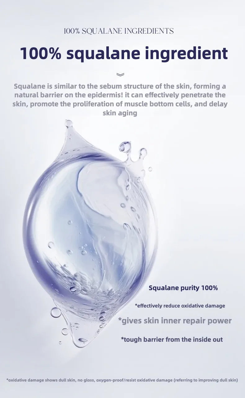 100% Pure Squalane Oil for Face Moisturizing , Hair & Skin Care - Moisturizing Anti-Aging Serum