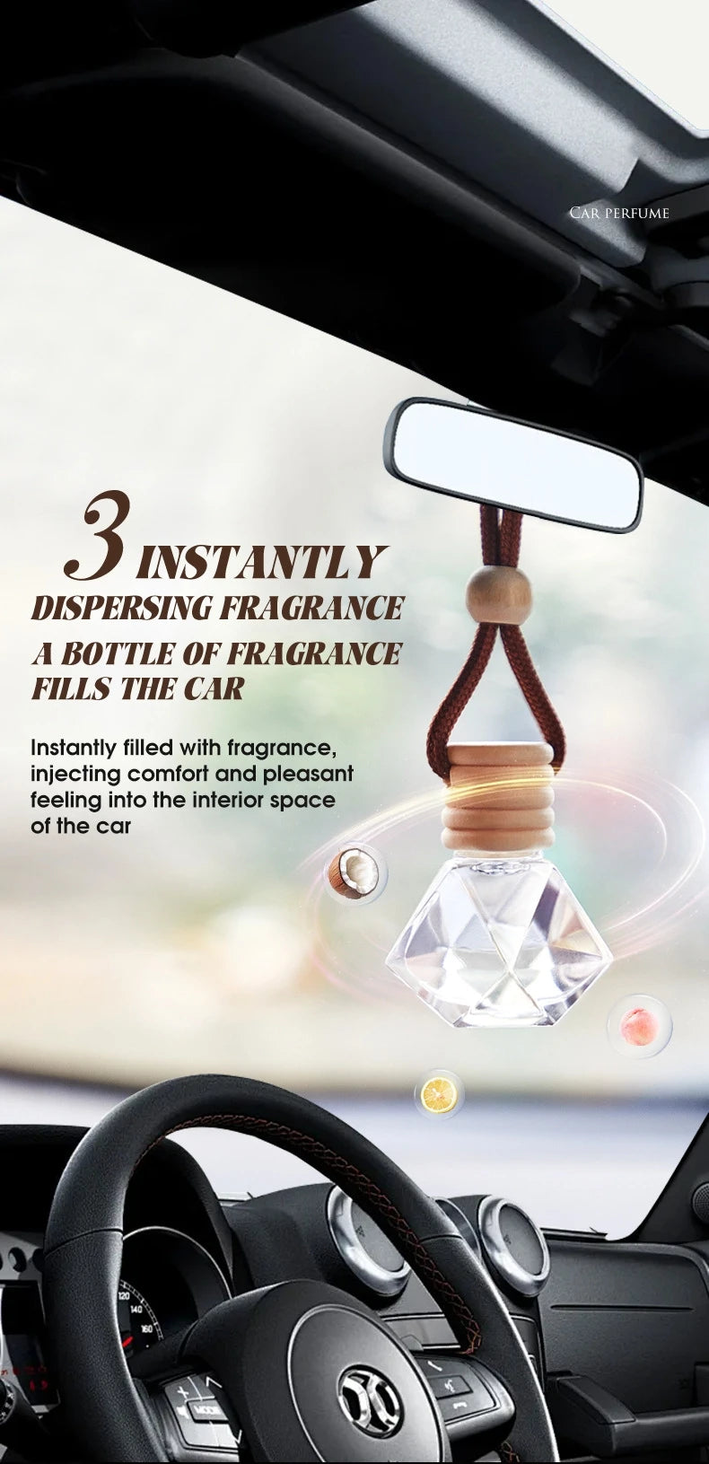 Multi-Use Air Freshener–Long Lasting Aromatherapy Scent for Car Interior, Living Room,Office Desk, Bathroom, Perfect for Gifting