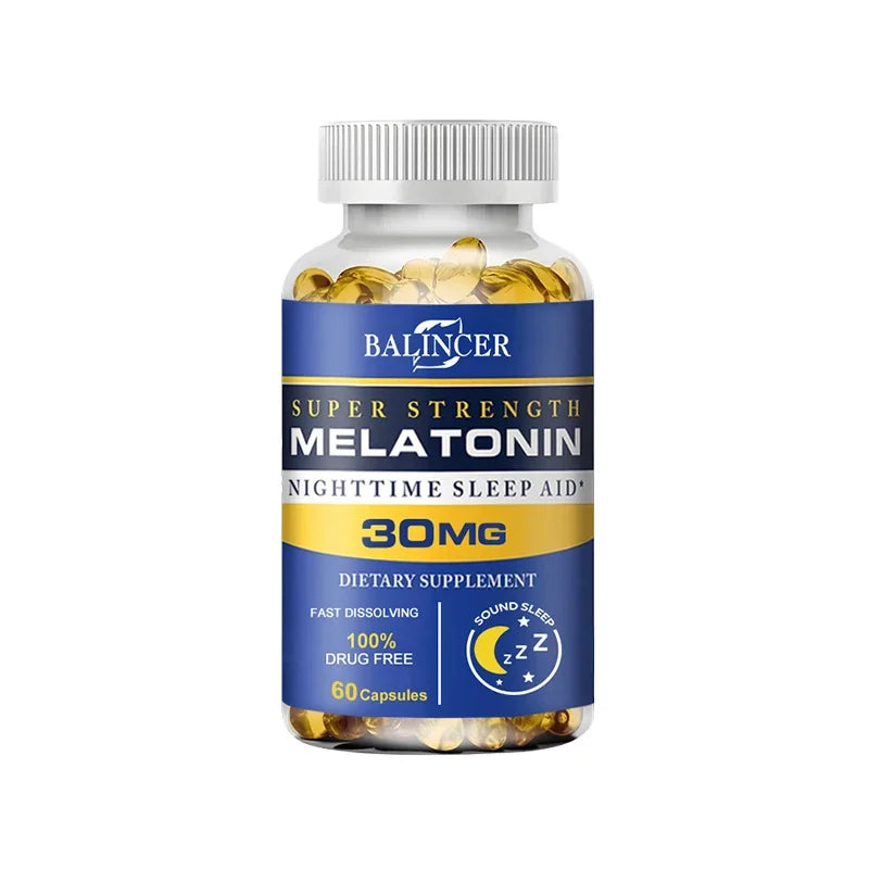 Sleep Supplements - Containing Melatonin - Promote Fast Sleep, Improve Insomnia, Improve Sleep Quality and Deep Sleep
