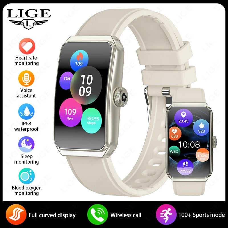 LIGE Smart Watch Health Heart Rate Monitoring Message Smart Reminder Mulit Sport Mode IP68 Waterproof Smartwatch For Android IOS