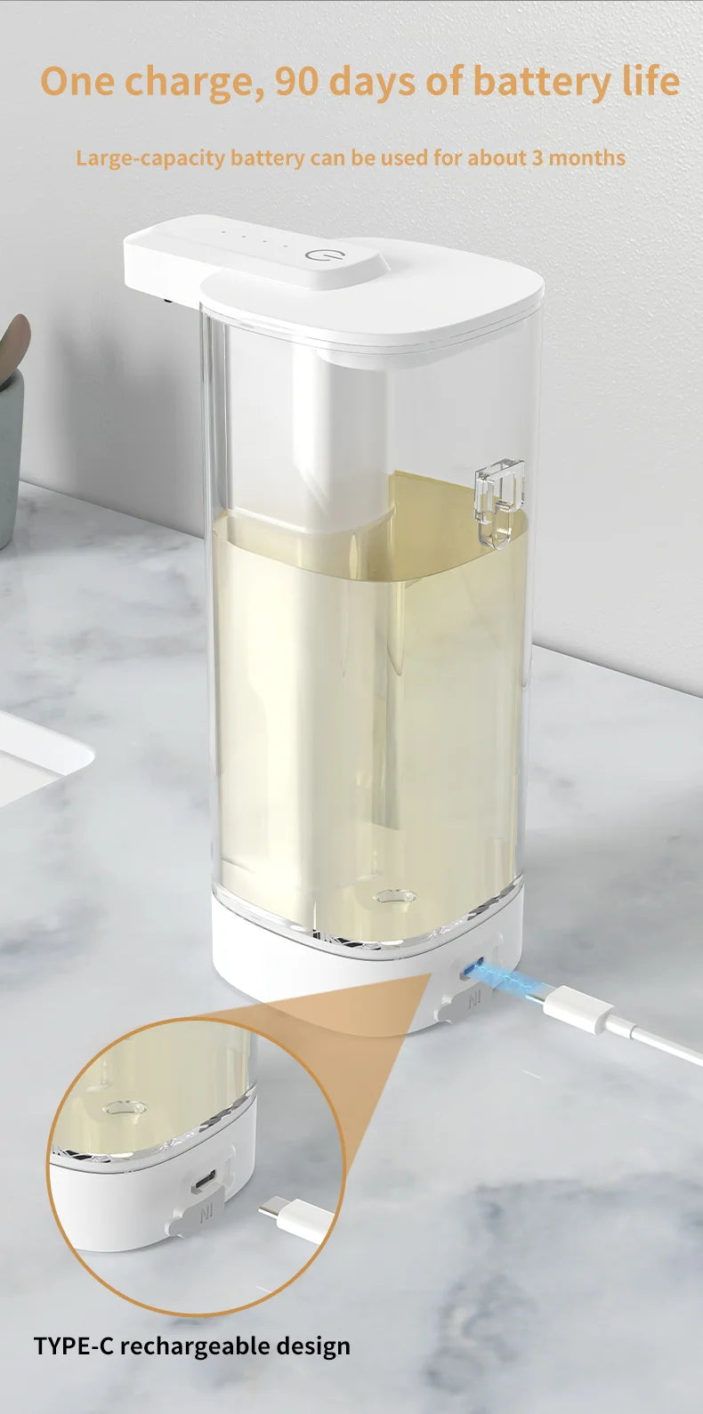 Automatic Sensor Hand Sanitizer Machine Dish Soap Machine Body Wash Shampoo Smart Distance Sensing KitchenToilet Home Dispenser