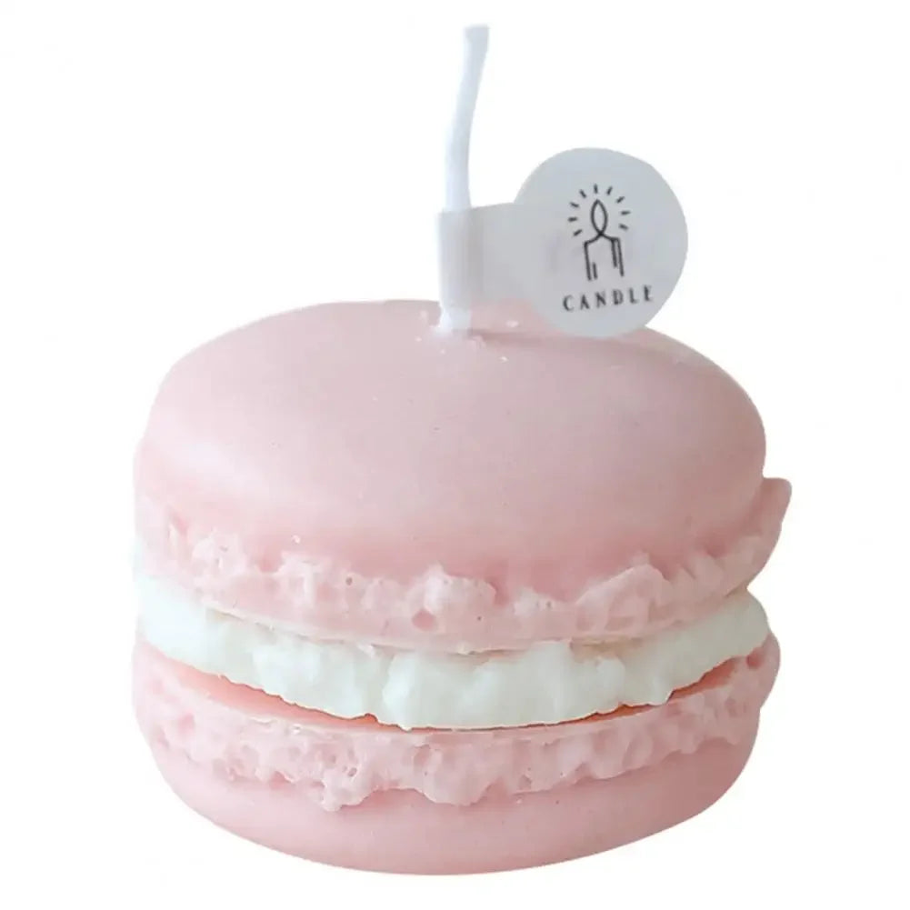 Decorative Scented Candle Nice-looking Bright Color Macaron Shape Aromatherapy Candles Shooting Props