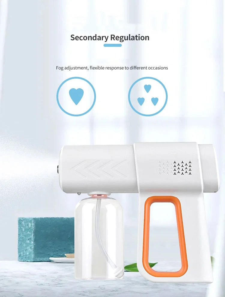 380ml Professional Handheld Electric Nano Sprayer Machine Wireless Alcohol Sanitizer Disinfectant Fogger Touchless Sanitization