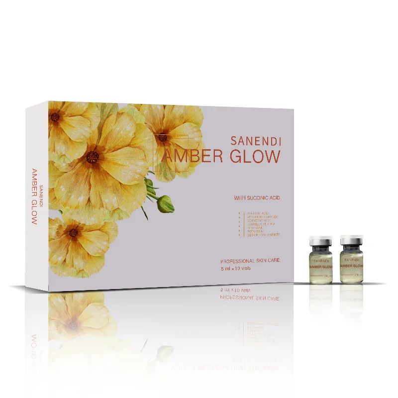 Sanendi New 2025 Pink Glow Home Care PDRN Pink Peptide Dr.Pen Serum for Facial Skin Boosting Brightening Fine Line 10vials*5ml